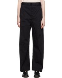 Lemaire - Black Light Belt Twisted Trousers - Lyst