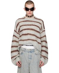 Acne Studios - Gray & Brown Stripes Sweater - Lyst