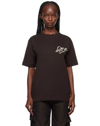 Etudes Studio - Études t-shirt wonder brun à image à logo - Lyst
