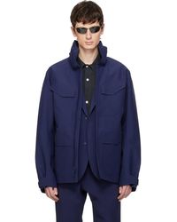 Veilance - Blouson Militaire Bleu Marine - Lyst