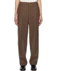Lemaire - Brown Maxi Trousers - Lyst