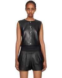 Alexander Wang - Button Up Leather Vest - Lyst