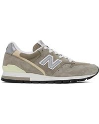 New Balance - Gray & Khaki Made In Usa 996 Core Sneakers - Lyst