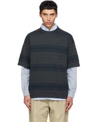 Nanamica - Stripe T-Shirt - Lyst