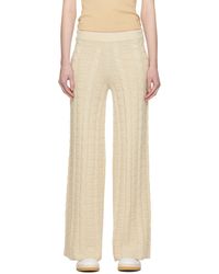 Acne Studios - Beige Cable Trousers - Lyst