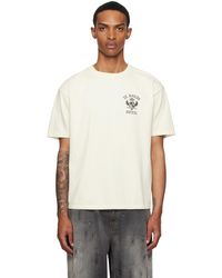 Rhude - T-Shirt Blanc Cassé À Logos St - Lyst