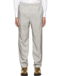 Lemaire Grey Silk Pyjama Pants