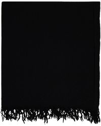 Rick Owens - Black Knit Blanket Scarf - Lyst