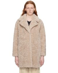 Herno - Beige Curly Coat - Lyst