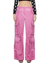 Dolce & Gabbana - Pantalon cargo teint en plongée rose - Lyst