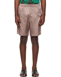 Dries Van Noten - Taupe Viscose Cotton Shorts - Lyst