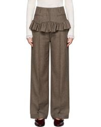 Ganni - Wool Melange Suiting Skirt Trousers - Lyst