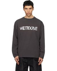 we11done - Graffiti Logo Long-Sleeved T-Shirt - Lyst