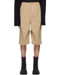 we11done - Pleated Cargo Shorts - Lyst