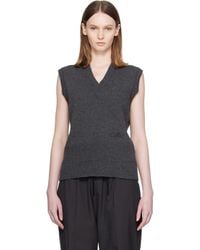 MM6 by Maison Margiela - Merino Wool Knitted Vest - Lyst