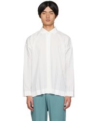 Homme Plissé Issey Miyake - White Edge Shirt - Lyst