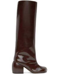 Dries Van Noten - Brown Polished Tall Boots - Lyst