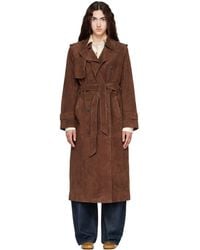 Mackage - Gael-Su Maxi Suede Trench Coat - Lyst