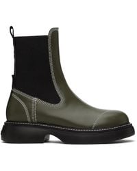 Ganni - Green Everyday Mid Chelsea Boots - Lyst
