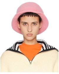 Marni - Pink Brushed Alpaca Bucket Hat - Lyst