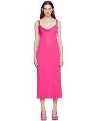 Versace - Pink Cowl Neck Maxi Dress - Lyst