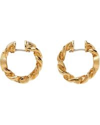 Gucci - Gold Interlocking G Hoop Earrings - Lyst