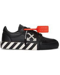 Off-White c/o Virgil Abloh Vulc Striped Low-top Canvas Trainers - Black