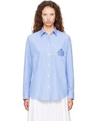 Sporty & Rich - Ny Crest Oversized Shirt - Lyst
