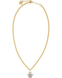 Versace Gold And Silver Medusa Necklace - Metallic