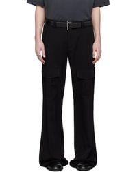 McQueen - Wool Overdyed Low-Rise Cargo Pants - Lyst
