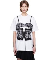 ANDERSSON BELL - Lace Corset Oversized T-Shirt - Lyst