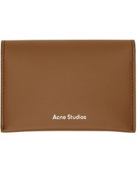 Acne Studios - Brown Folded Card Holder - Lyst