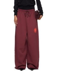 Lu'u Dan - Burgundy Raw-Cut Bontan Sweatpants - Lyst