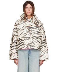 Ganni - Laminated Zebra Jacket - Lyst