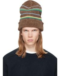 Maison Margiela - Striped Knit Beanie - Lyst