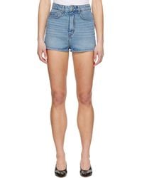 Ami Paris - Cotton Mini Denim Shorts - Lyst