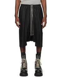 Rick Owens - Temple Rick S Pods Leather Shorts - Lyst