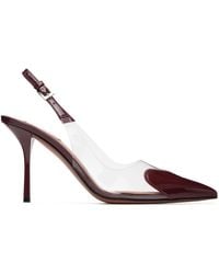 Alaïa - Burgundy 'Le Cœur' Slingback Heels - Lyst