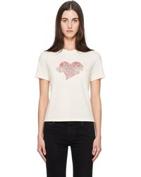 Amiri - Off- Heart' T-Shirt - Lyst