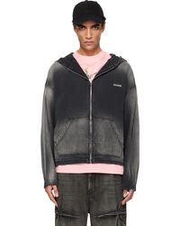 we11done - Zip-Up Thin Denim Hoodie - Lyst