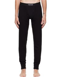 Tom Ford Long John Cotton Pants in Black for Men | Lyst