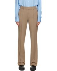 Helmut Lang - Taupe Pinched Seam Trousers - Lyst