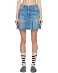 Marni - Paneled Denim Miniskirt - Lyst