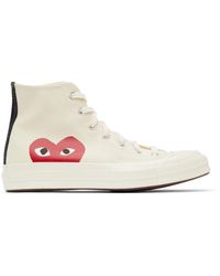 COMME DES GARÇONS PLAY - Comme Des Garçons Play Off- Converse Edition Half Heart Chuck 70 High Sneakers - Lyst