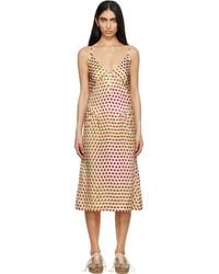 Dries Van Noten - Off- Silk Slip Midi Dress - Lyst