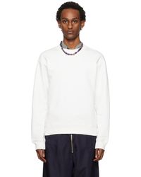 Dries Van Noten - ホワイト クルーネック スウェットシャツ - Lyst