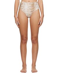 Ganni - Culotte de bikini à motif graphique imprimé - Lyst