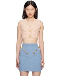 Balmain - Cropped Tank Top - Lyst