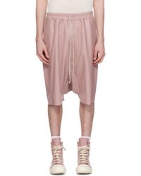 Rick Owens - Pink Rick's Pods Leather Shorts - Lyst