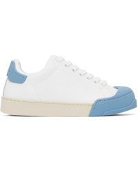 Marni - White & Blue Dada Bumper Sneakers - Lyst
